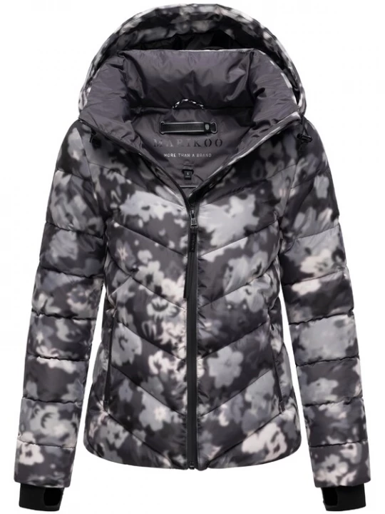 Foto van product MARIKOO Winterjas 'Samuiaa XVI' antraciet / basaltgrijs / wit