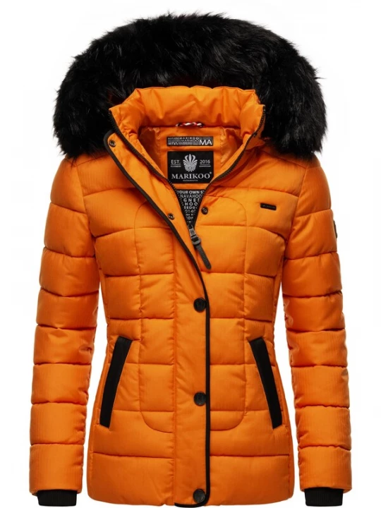 Foto van product MARIKOO Winterjas 'Unique' oranje / zwart