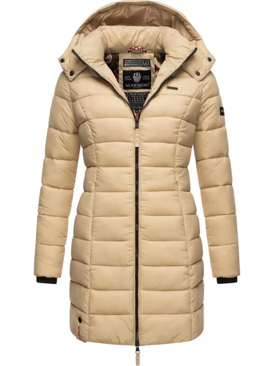 Foto van product MARIKOO Wintermantel 'Abendsternchen' beige / zwart