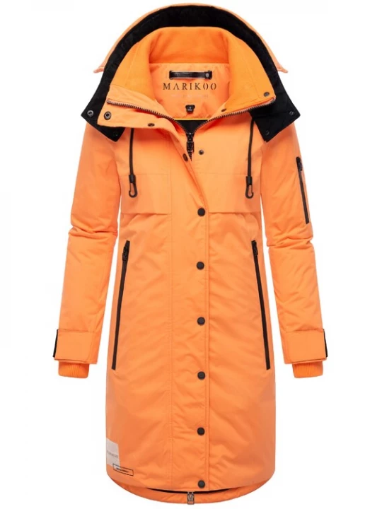 Foto van product MARIKOO Wintermantel 'Anoukaa 16' donkeroranje / zwart