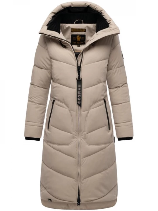Foto van product MARIKOO Wintermantel 'Benikoo' beige / zwart