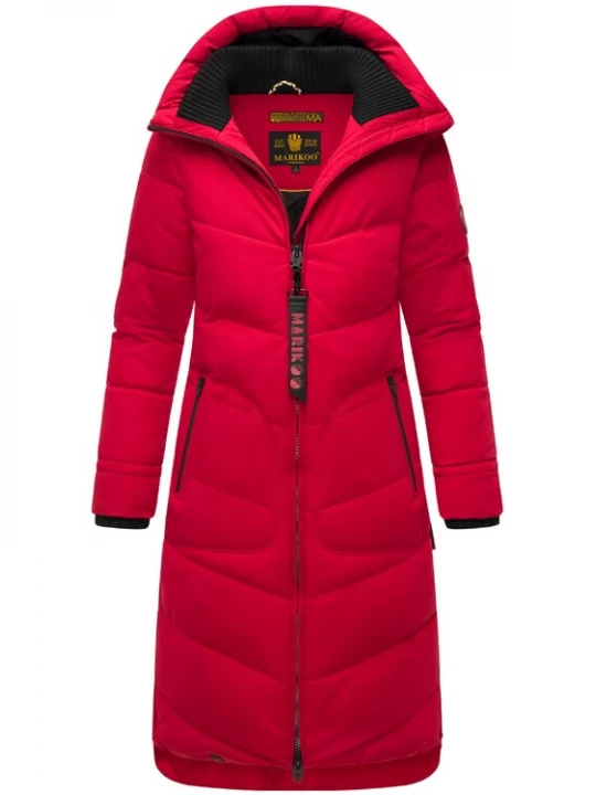 Foto van product MARIKOO Wintermantel 'Benikoo' rood / zwart