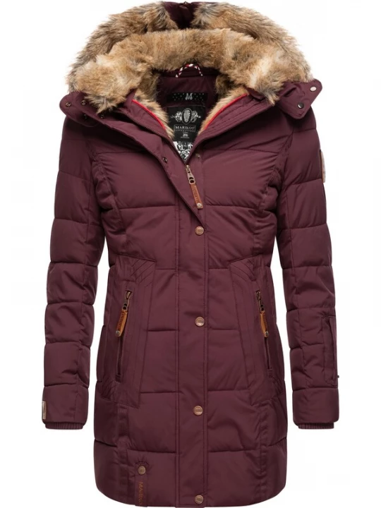 Foto van product MARIKOO Wintermantel bruin / bordeaux