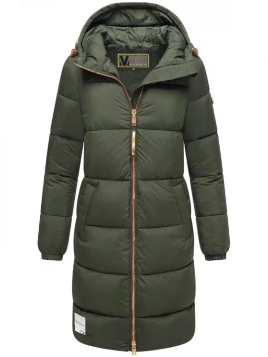 Foto van product MARIKOO Wintermantel koper / kaki / wit