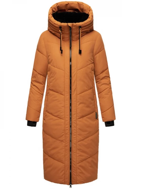 Foto van product MARIKOO Wintermantel 'Nadaree XVI' donkeroranje / zwart