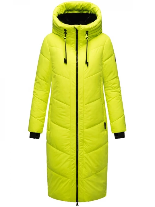Foto van product MARIKOO Wintermantel 'Nadaree XVI' neongeel / zwart