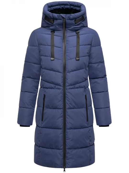 Foto van product MARIKOO Wintermantel 'Natsukoo XVI' violetblauw / zwart
