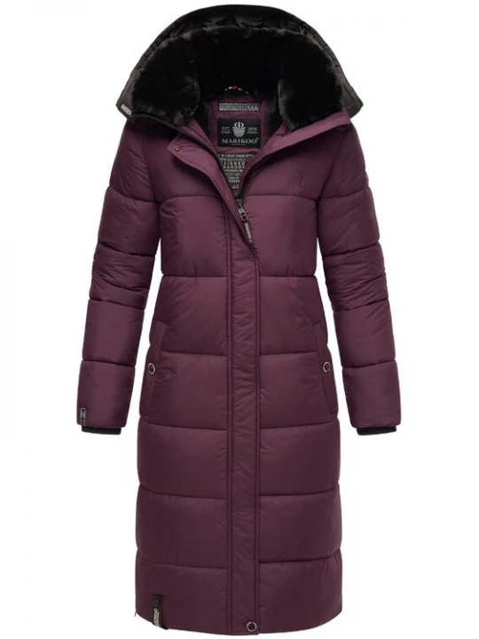 Foto van product MARIKOO Wintermantel 'Reliziaa' pruim / violetblauw / zwart