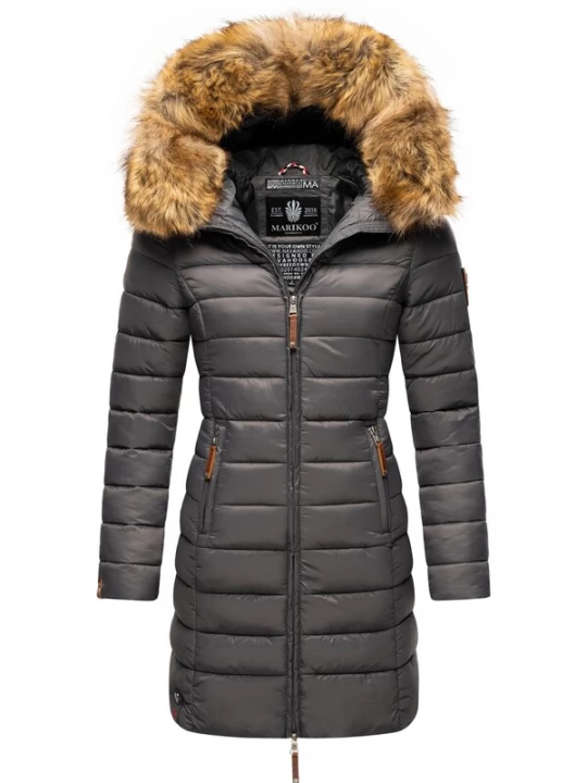 Foto van product MARIKOO Wintermantel 'Rose' bruin / antraciet