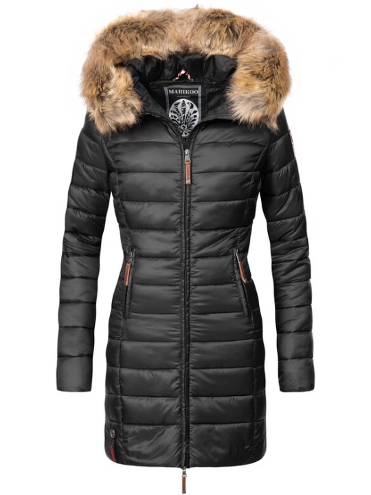 Foto van product MARIKOO Wintermantel 'Rose' bruin / zwart