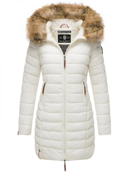 Foto van product MARIKOO Wintermantel 'Rose' lichtbruin / offwhite