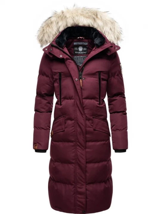 Foto van product MARIKOO Wintermantel 'Schneesternchen' bordeaux