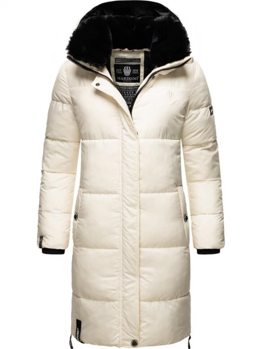 Foto van product MARIKOO Wintermantel zwart / wit