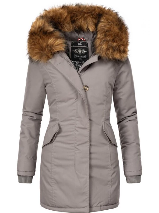 Foto van product MARIKOO Winterparka 'Karmaa' chamois / grijs