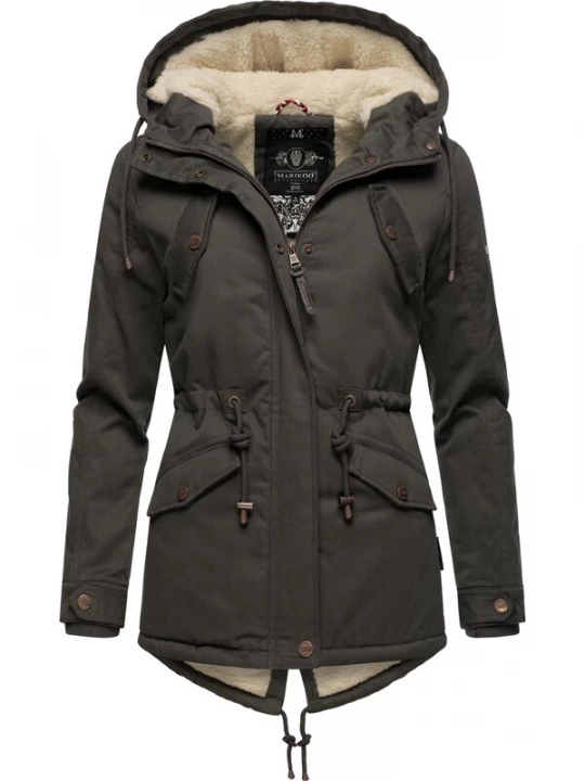 Foto van product MARIKOO Winterparka 'Manolya' antraciet / wolwit