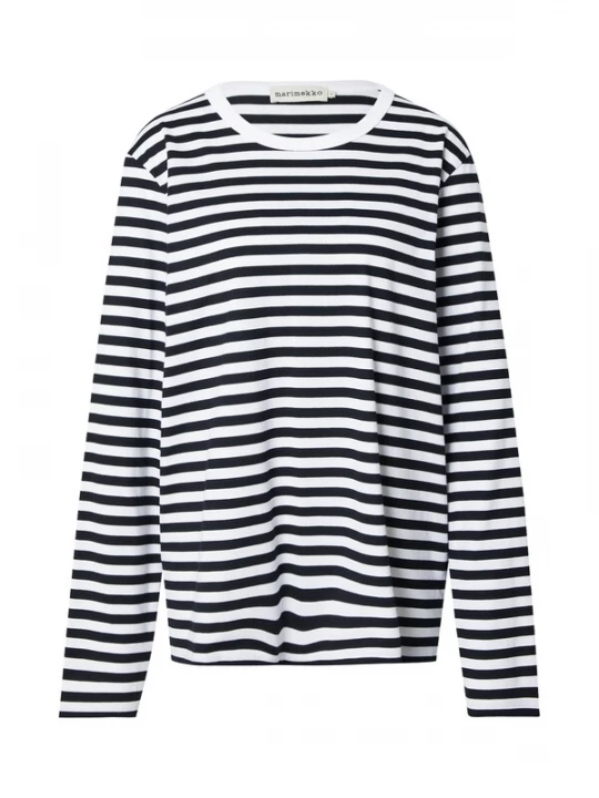 Foto van product Marimekko Shirt 'TASARAITA' marine / wit