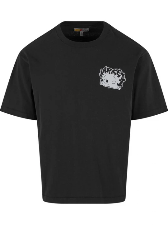 Foto van product MARKET Shirt 'Betty Boop Mascot' lichtgrijs / zwart