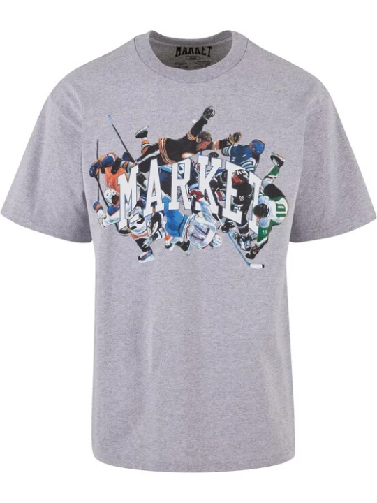 Foto van product MARKET Shirt 'Check Please Arc' blauw / grijs gemêleerd / groen / wit