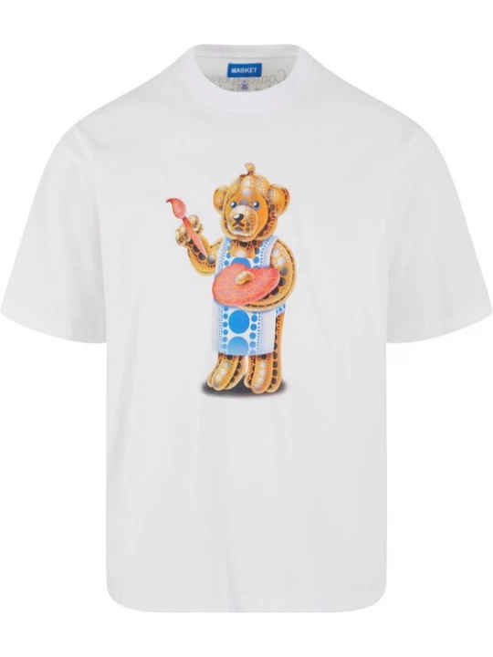 Foto van product MARKET Shirt 'Infinity Bear' blauw / oranje / lichtrood / wit