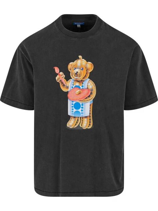 Foto van product MARKET Shirt 'Infinity Bear' blauw / oranje / zwart / wit