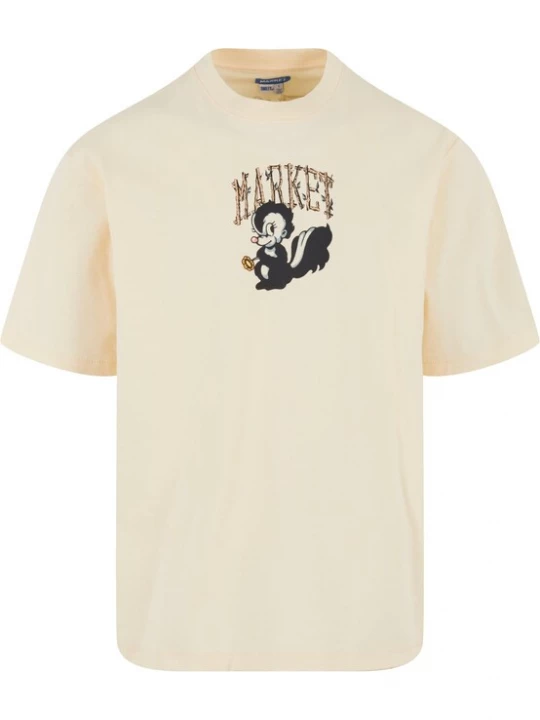 Foto van product MARKET Shirt 'Smiley Quiet Cabin' crème / nude / lichtgroen / zwart