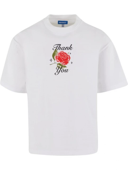 Foto van product MARKET Shirt 'Thank You Nice Day' groen / rood / zwart / wit