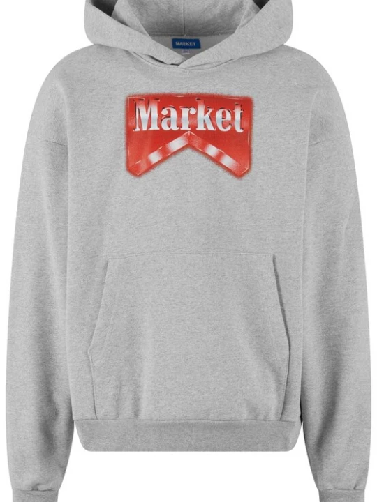 Foto van product MARKET Sweatshirt 'Bullrider' grijs gemêleerd / rood / zwart