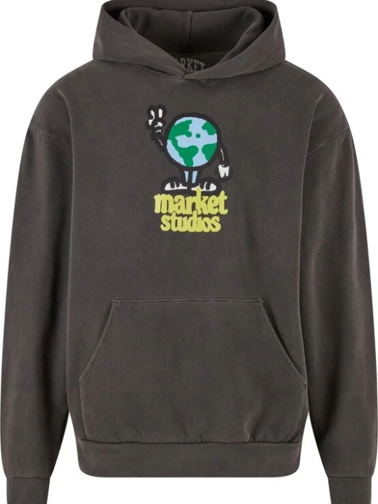 Foto van product MARKET Sweatshirt 'World Peace' lichtblauw / smaragd / zwart / wit