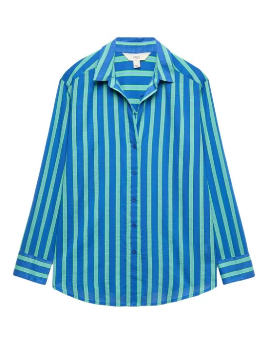 Foto van product Marks & Spencer Blouse blauw / duifblauw / neongroen