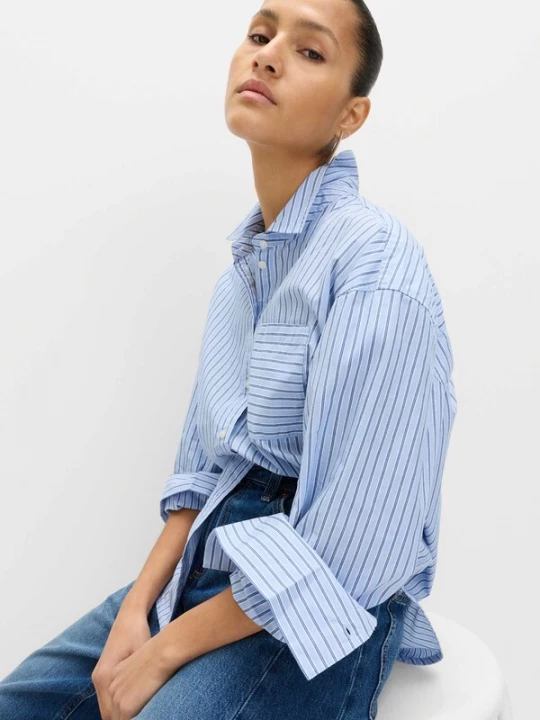 Foto van product Marks & Spencer Blouse lichtblauw / donkerblauw