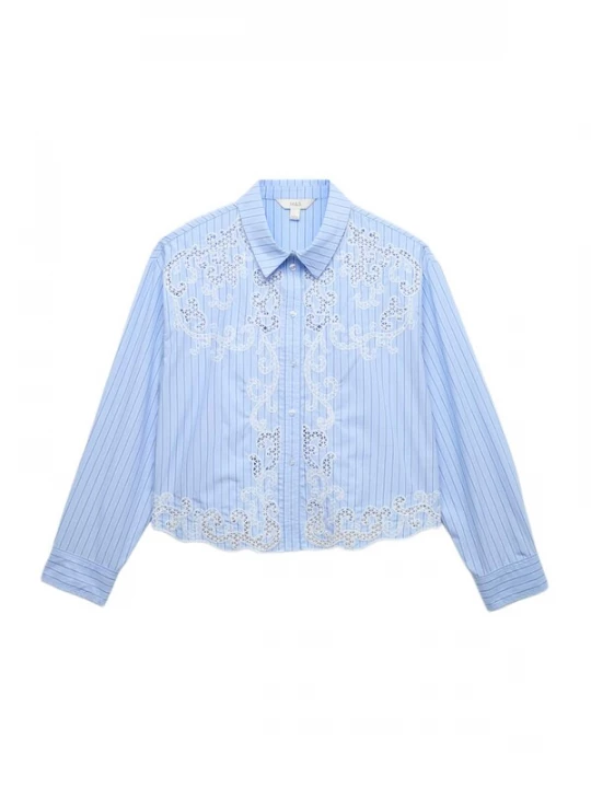 Foto van product Marks & Spencer Blouse lichtblauw / wit