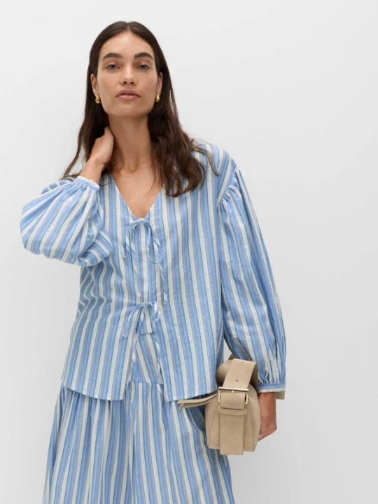 Foto van product Marks & Spencer Blouse lichtblauw / wit