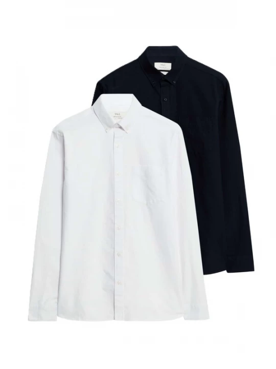 Foto van product Marks & Spencer Overhemd navy / wit
