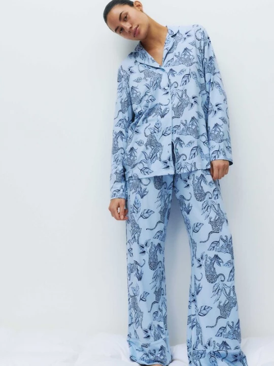 Foto van product Marks & Spencer Pyjama blauw / pastelblauw / zwart