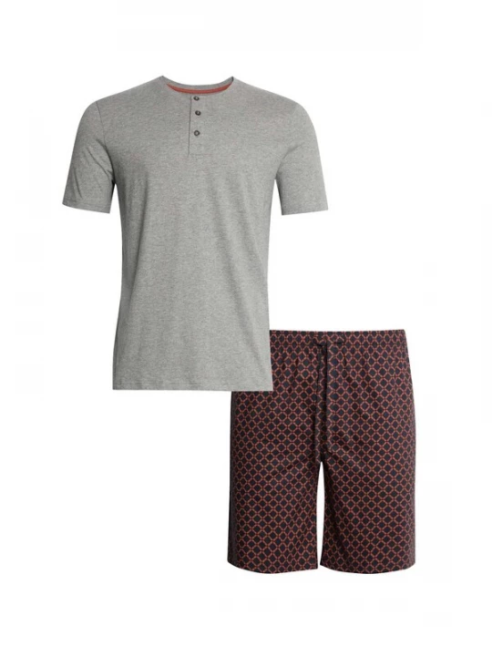 Foto van product Marks & Spencer Pyjama kort grijs / grijs gemêleerd / oranje / zwart