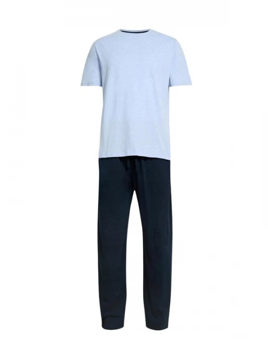 Foto van product Marks & Spencer Pyjama lang lichtblauw / zwart