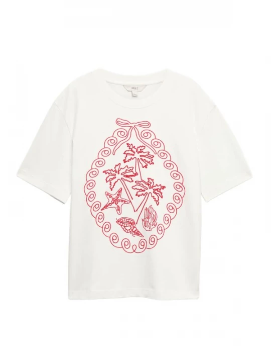 Foto van product Marks & Spencer Shirt rood / wit