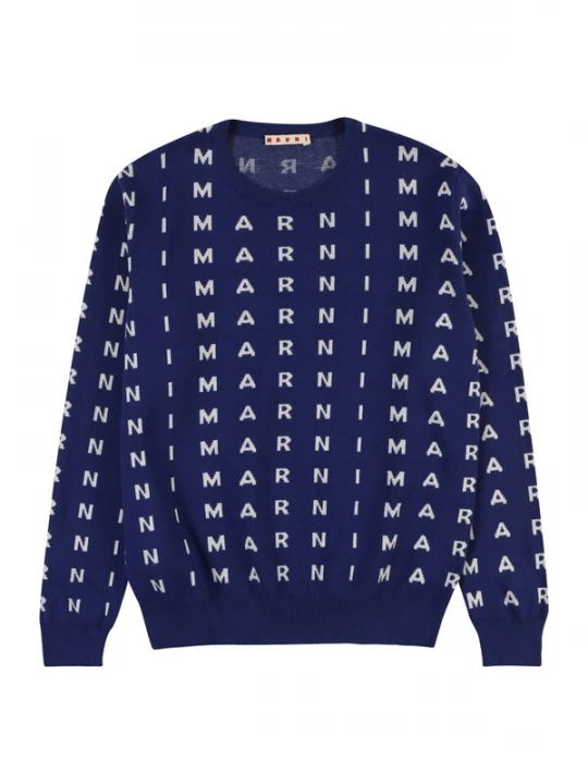 Foto van product Marni Trui navy / lichtgrijs