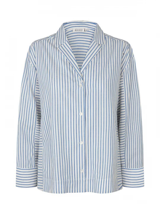 Foto van product Masai Blouse 'Isolisse' blauw / wit