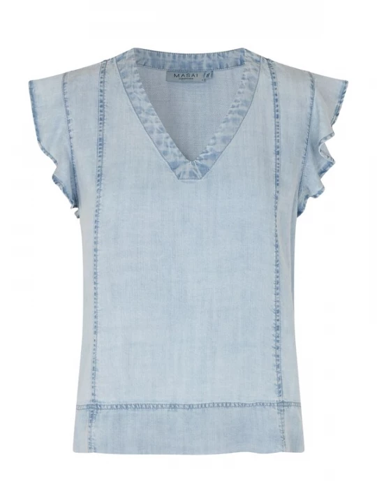 Foto van product Masai Blouse 'MaDalali' lichtblauw
