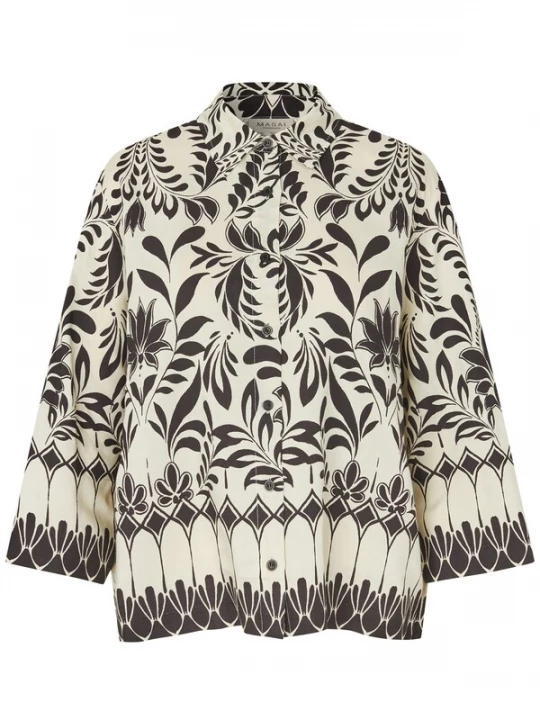 Foto van product Masai Blouse 'MaIsolde' zwart / wolwit