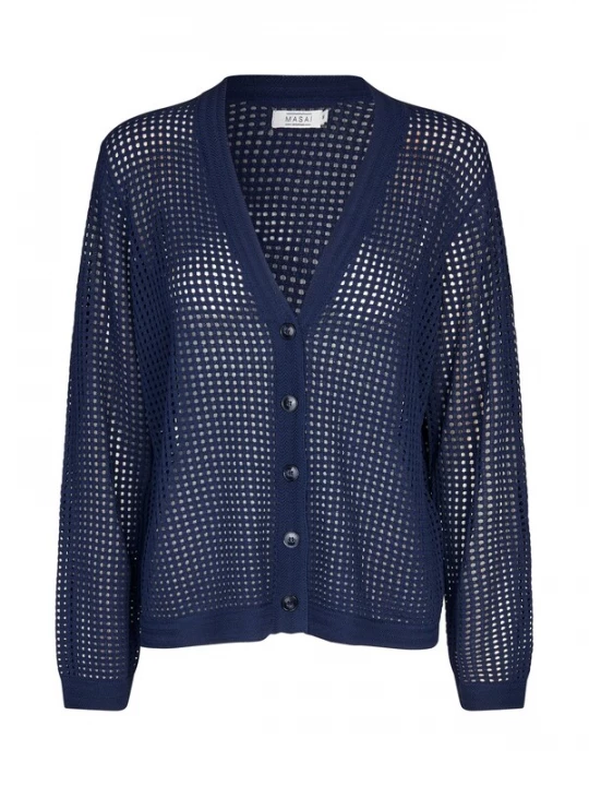 Foto van product Masai Gebreid vest 'Larkena' navy