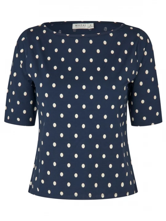 Foto van product Masai Shirt 'Bavessa' navy / offwhite