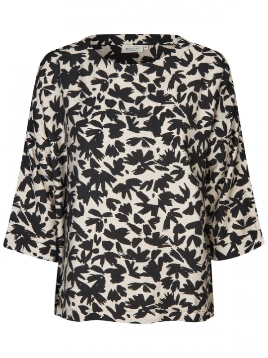 Foto van product Masai Shirt 'Becca' beige / zwart