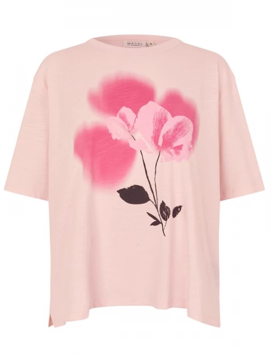 Foto van product Masai Shirt 'Doreann' pink / rosa / poederroze / zwart