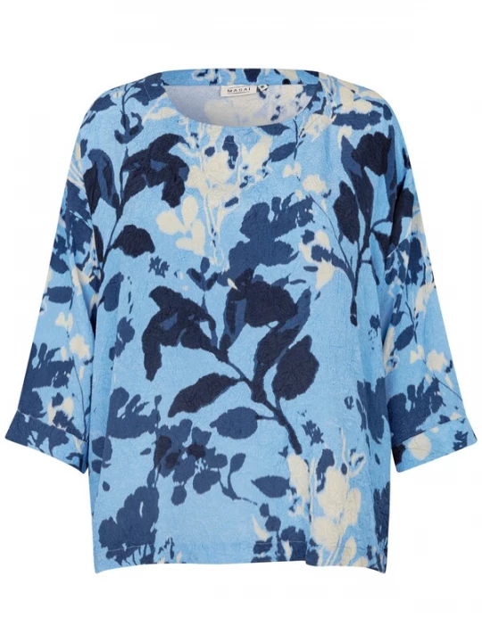 Foto van product Masai Shirt 'MaBecca' blauw / wit