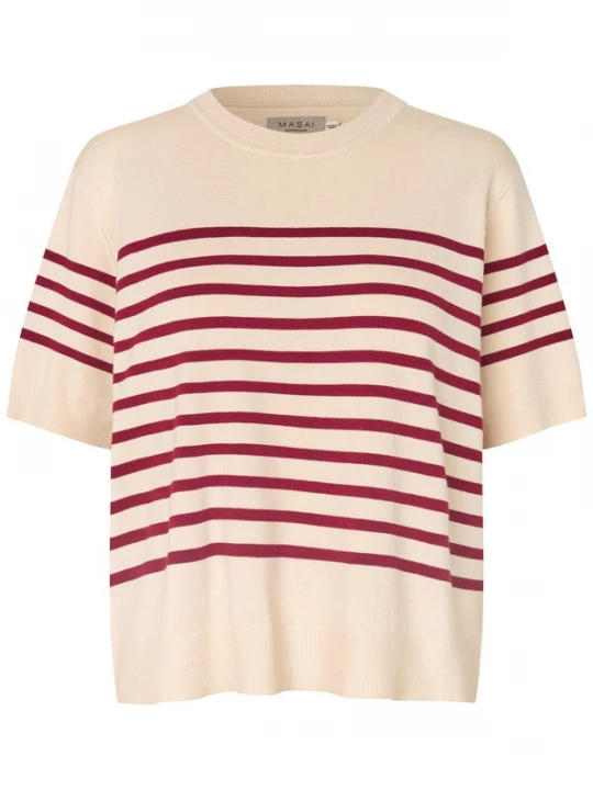 Foto van product Masai Trui 'MaFlorayne' lichtbeige / merlot