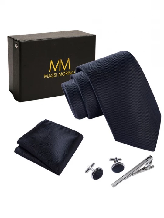Foto van product Massi Morino Stropdas donkerblauw