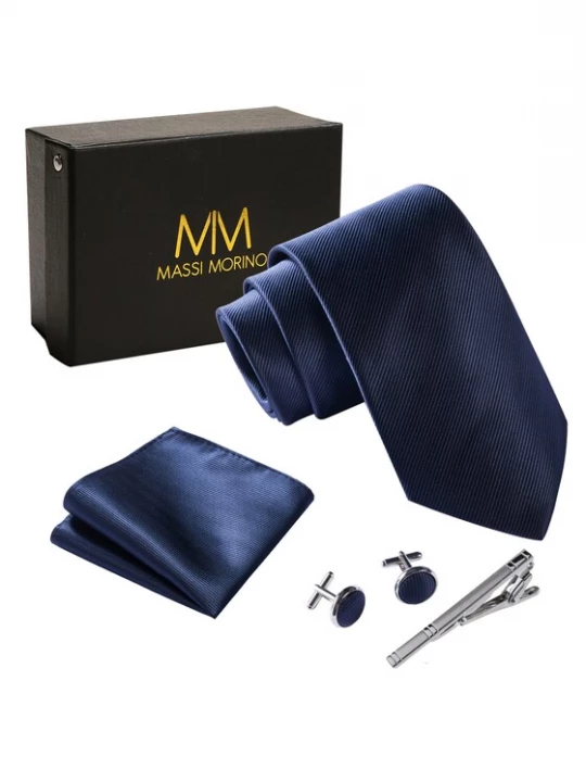 Foto van product Massi Morino Stropdas donkerblauw