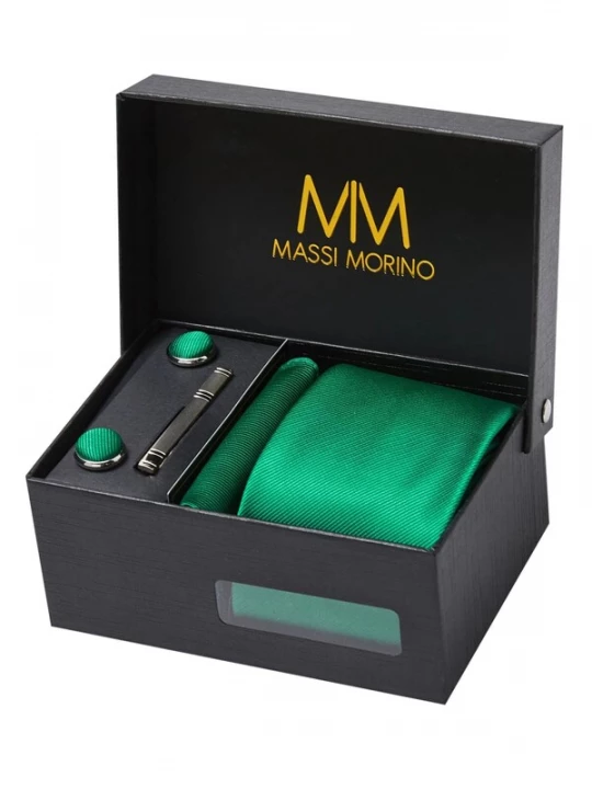 Foto van product Massi Morino Stropdas smaragd